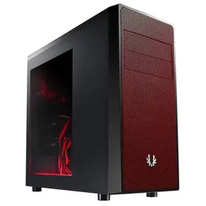 BitFenix BitFenix Neos Window Side Panel Computer Case, Black/Red, BFC-NEO-100-KKWSR-RP, ATX/Micro ATX/Mini-ITX Form Factor, Compatible with ATX PSU