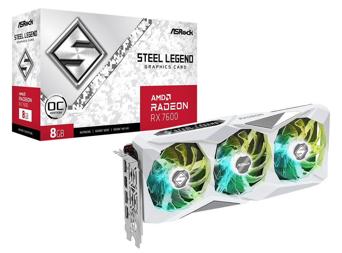 ASRock Radeon RX 7600 Steel Legend OC