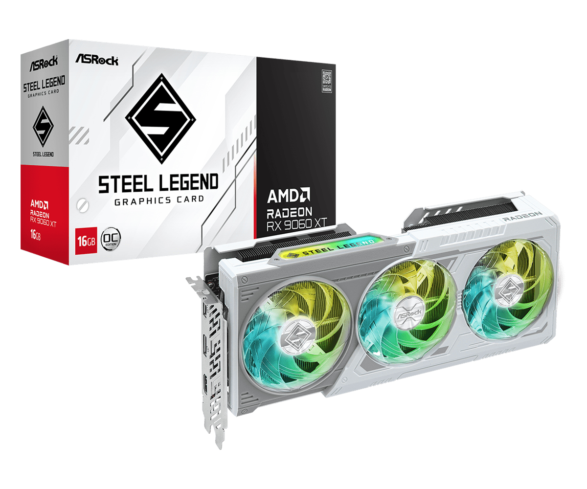 ASRock Radeon RX 9060 XT Steel Legend OC