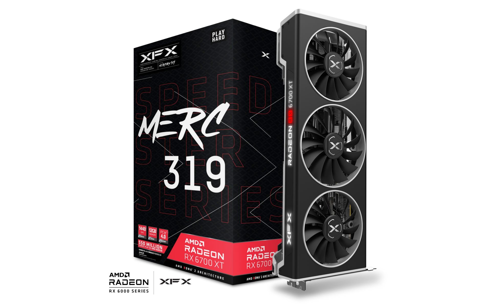 XFX Radeon RX 6700 XT Speedster MERC 319 Black