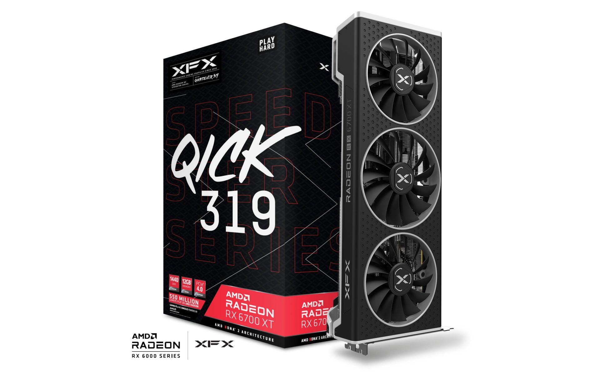 XFX Radeon RX 6700 XT Speedster QICK 319 BLACK