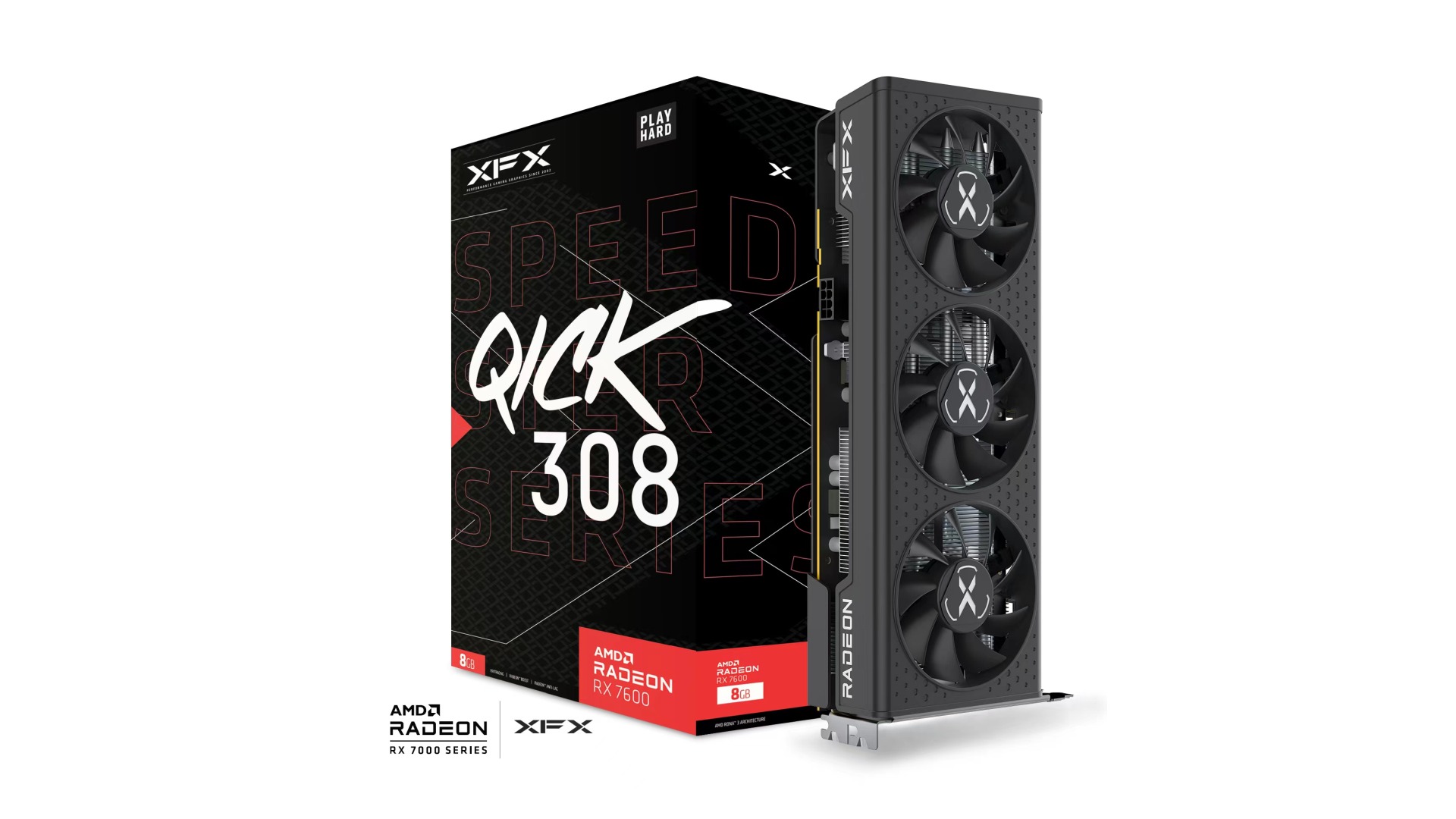 XFX SPEEDSTER QICK 308 RX 7600 BLACK EDITION