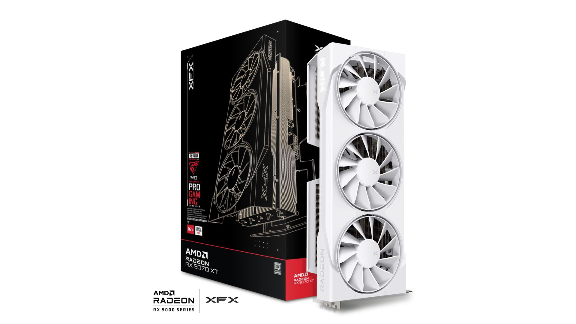XFX Swift RX 9070 XT White Triple Fan Edition