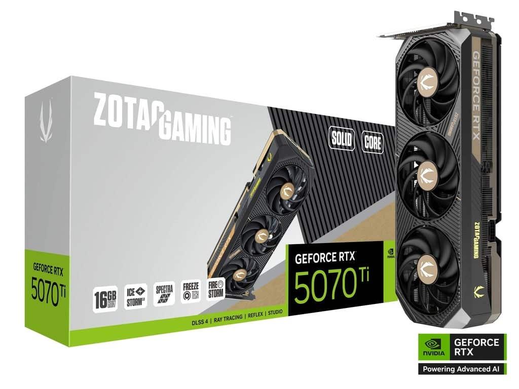 ZOTAC GeForce RTX 5070 Ti GAMING SOLID CORE