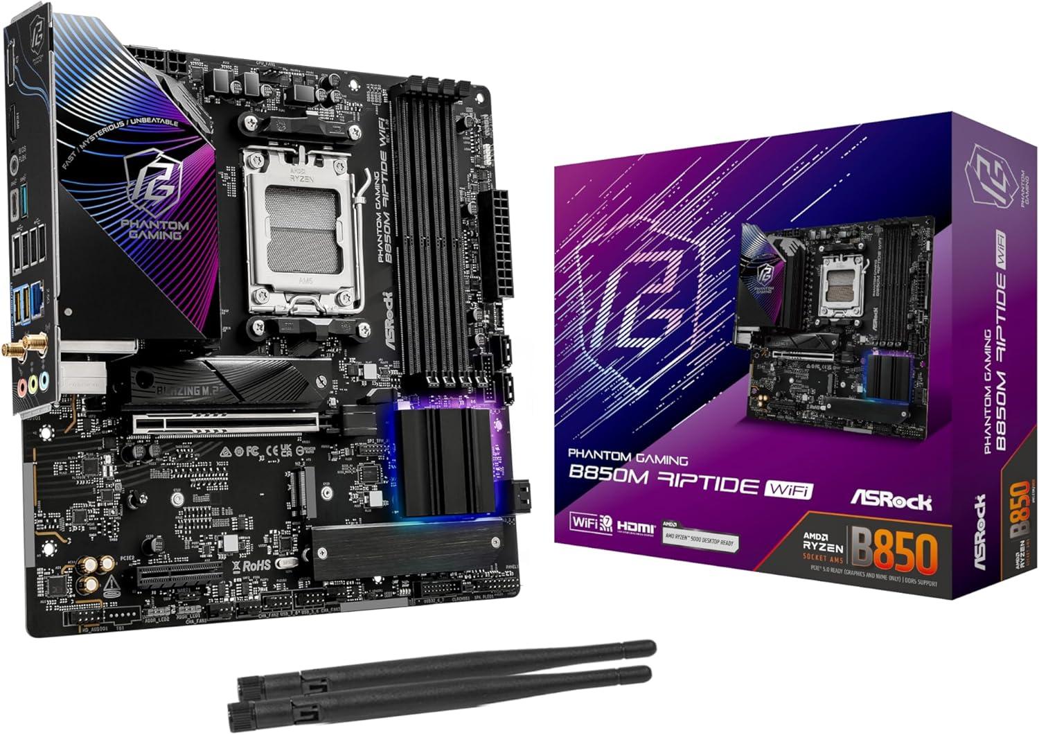 ASRock AMD B850M Phantom Gaming Riptide