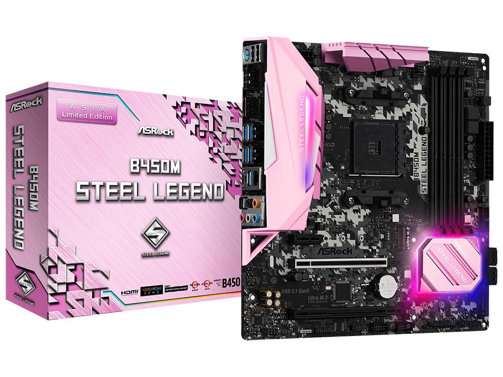 ASRock B450M Steel Legend Pink