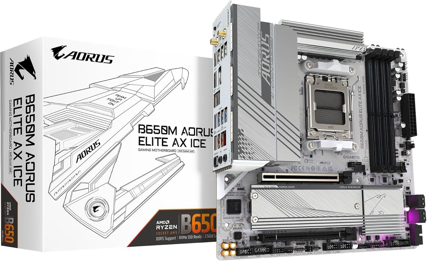 Gigabyte B650M AORUS ELITE AX ICE