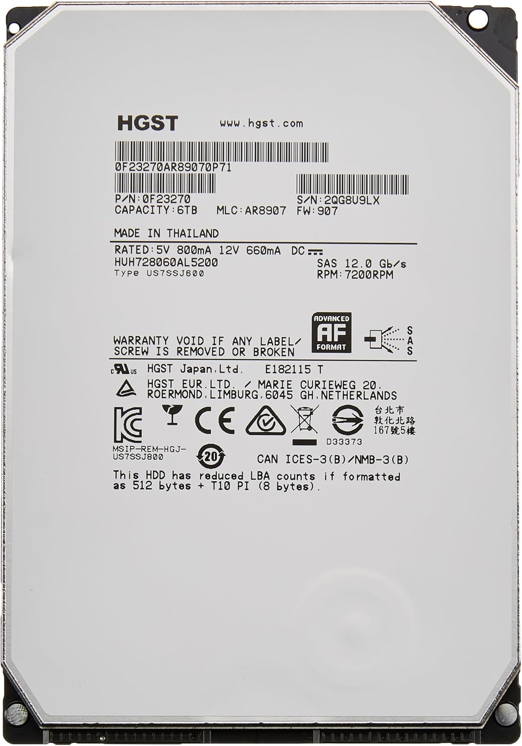 Hitachi Ultrastar He8 6000GB