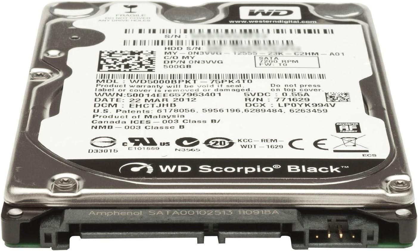 Western Digital Scorpio Black 500GB